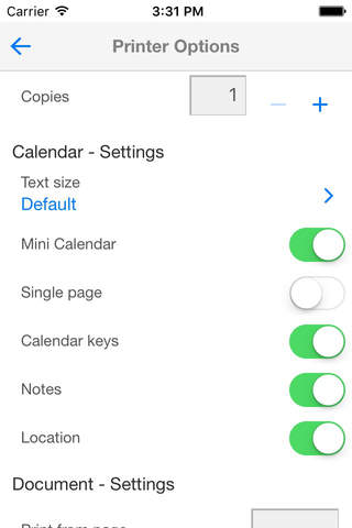CalPrint for iPhone screenshot 3