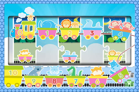 Puzzle Kids Games For Train Number and Animal Friends screenshot 2