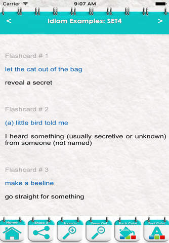 Idiom Examples/2200 Flashcards, Phrases, Terms, Conversations & Proverbs Quiz screenshot 3