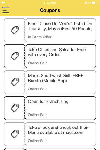 Coupons for Moe's Southwest Grill screenshot 2