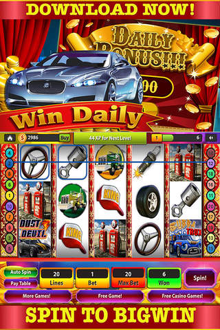 777 Casino Slots:Free Game HD of Car screenshot 3