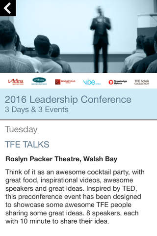 TFE Hotels 2016 Hotel Leadership Conference screenshot 3