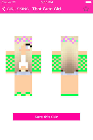Girl Skins for Minecraft PE (Pocket Edition) - Best Free Skins for MCPE screenshot 2