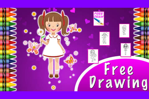 Coloring Fashion Doll - Girls to Paint Fairies For Barbies screenshot 2