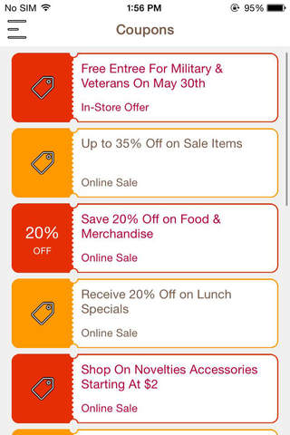 Coupons for Hooters screenshot 2