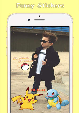 Insta Emoji for Pokémon Go - Pokemoji Photo Editor Add Cool Emoticon Yellow Stickers to your Photos screenshot 3