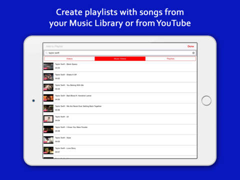 Screenshots of Music TV - Free streamer & player for your songs (for YouTube)! for iPad