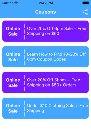 Coupons for 6PM Shopping App screenshot 2