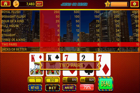 The Roulette, Slot and More - Lucky Video Poker & 777 Blackjack FREE screenshot 2