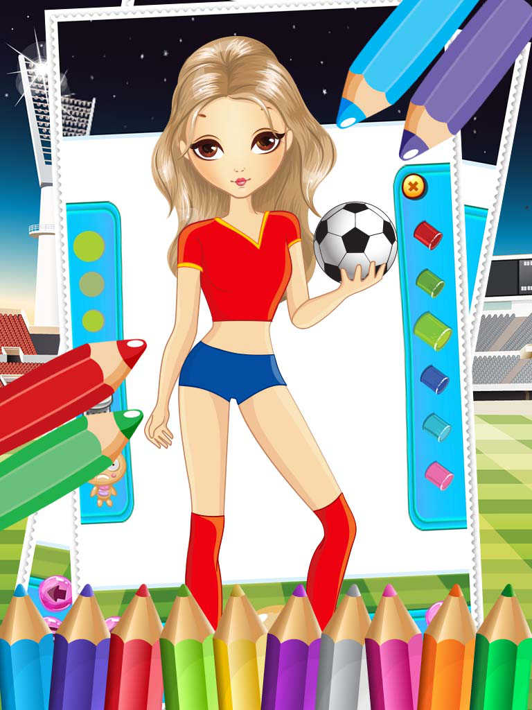 App Shopper: Pretty Girl Fashion Sport Coloring World - Paint And Draw