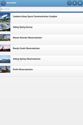 Astronomical observatories screenshot 2