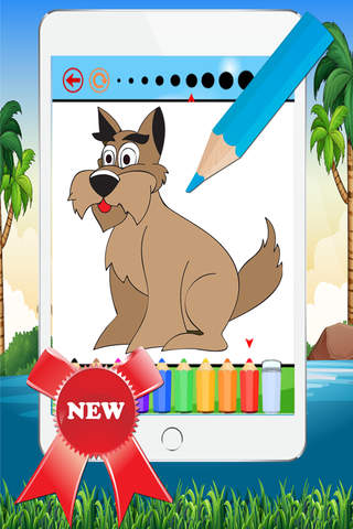Cat Dog and Animals Coloring Book Paint and Track screenshot 2