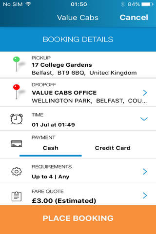 Value Cabs screenshot 3