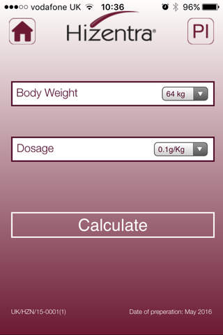 Hizentra Dose Calculator screenshot 2