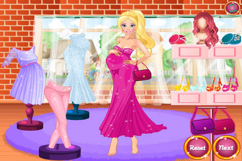 孕妇芭比 - 小公主的舞会沙龙,女孩免费美容换装化妆游戏 screenshot 2