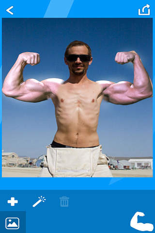BodyBuilder Camera Stickers! - Get Gym body with biceps and six pack photo studio editor free screenshot 4