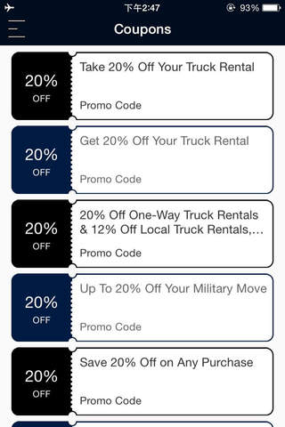 Coupons for Penske Truck Rental screenshot 2