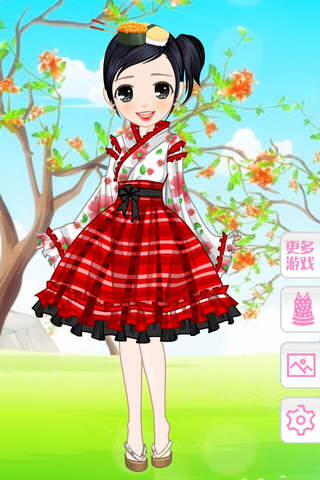 花季和服少女 - 时尚甜心公主娃娃换装美容沙龙小游戏 screenshot 2