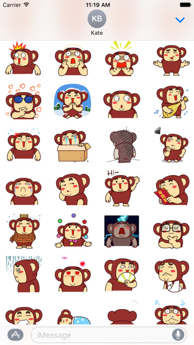 Funny gorilla animated emojis - Fx Sticker screenshot 3