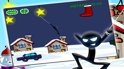 Stickman Christmas Adventure - Tap to Fly screenshot 2