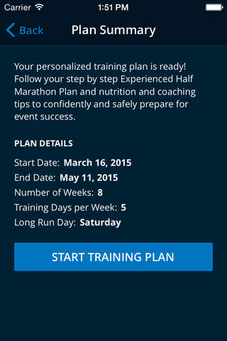 MapMyRun Trainer - 5k, 10k, Marathon, Half Marathon Training Plans screenshot 2