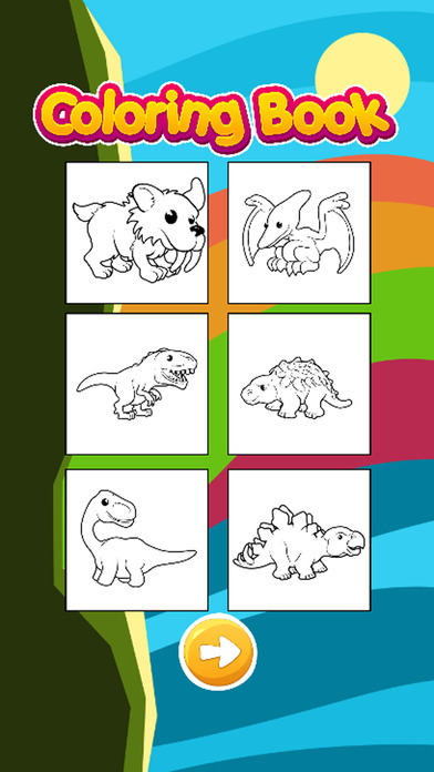 Little Dinosaur Coloring Pages Kids Painting Games screenshot 2
