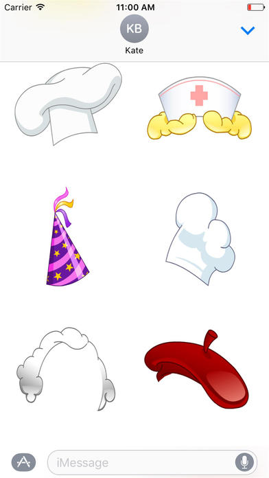 Cool Hat Stickers for iMessage screenshot 4