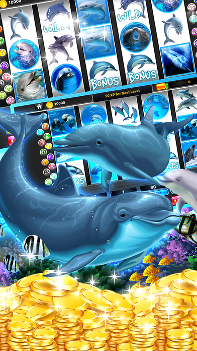 Dolphins Slots – Win free Gold Fish Treasures screenshot 2