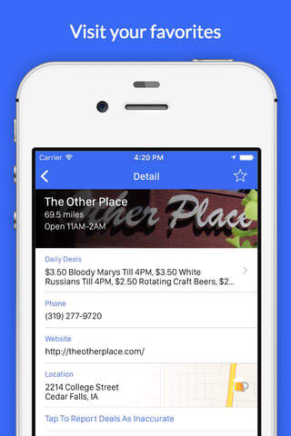 TabSaver - Find drink deals and happy hours! screenshot 3
