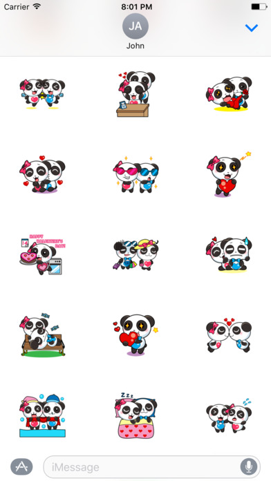 Couple Panda Sticker screenshot 2