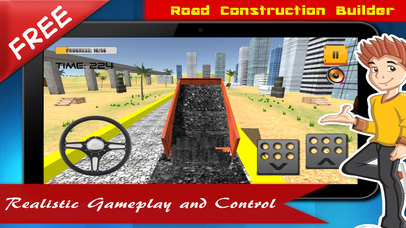 Road Construction Builder Crane & Truck Simulator screenshot 2