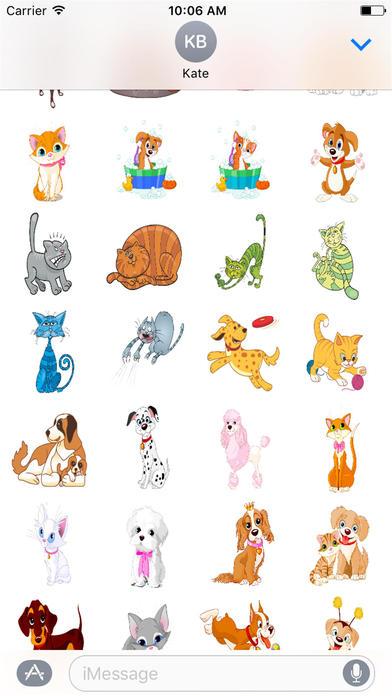 Cute Kitty and Puppy Stickers screenshot 3