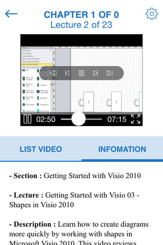 Video Training for Microsoft Visio 2010 screenshot 3