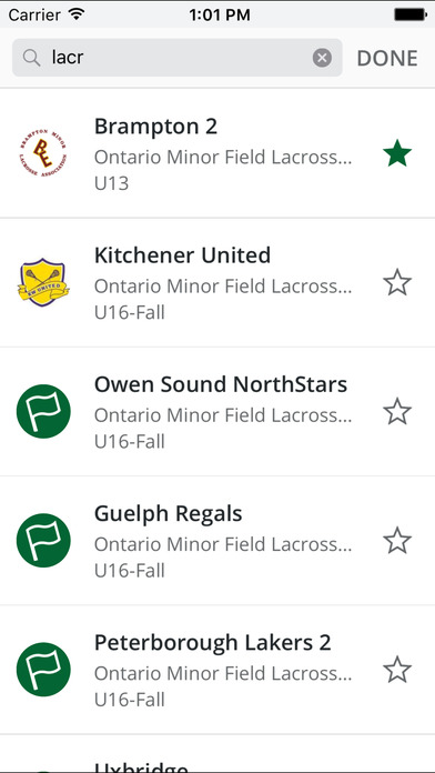 Ontario Minor Field Lacrosse screenshot 2