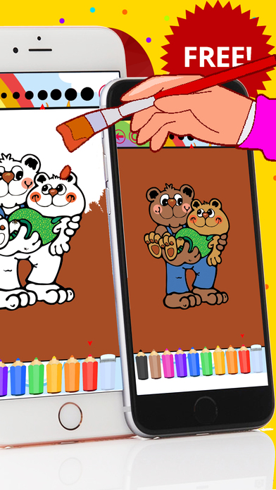 Bear Coloring Book All Pages Free For Kids screenshot 4