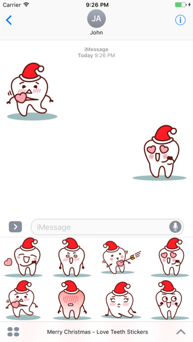 Merry Christmas - Love Teeth Stickers screenshot 3