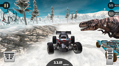 Snow Off Road Dinoland Car Racing - Drag Racer screenshot 4