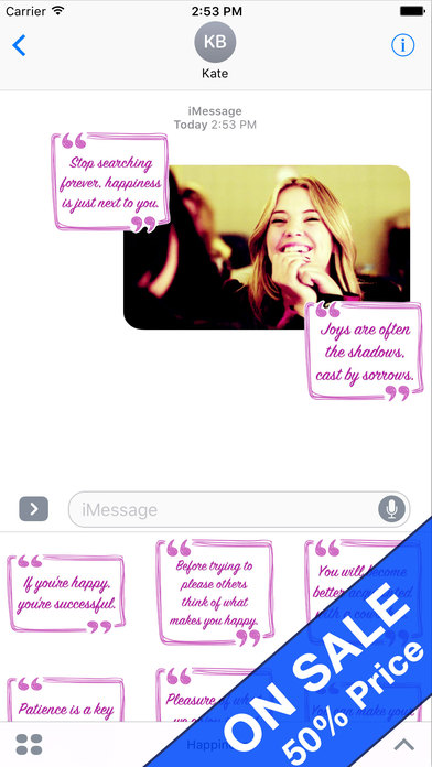 Handwritten Happiness Notes Quotes Stickers screenshot 2