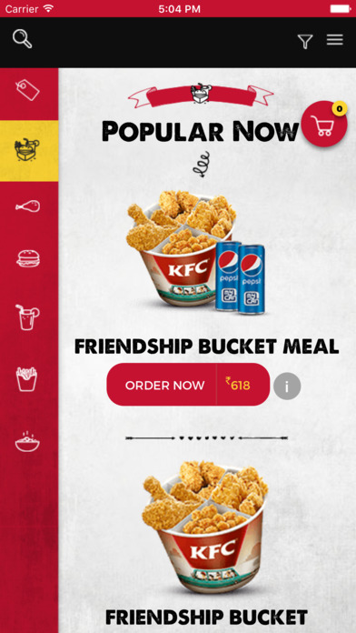 KFC India online ordering app screenshot 3