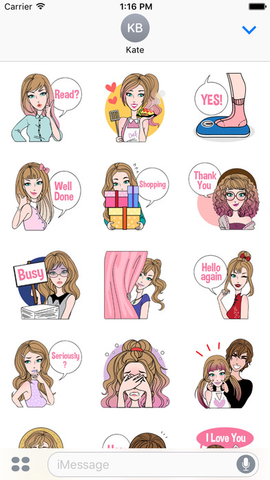 Sharon Vol.2 Stickers for iMessage by AMSTICKERS screenshot 3