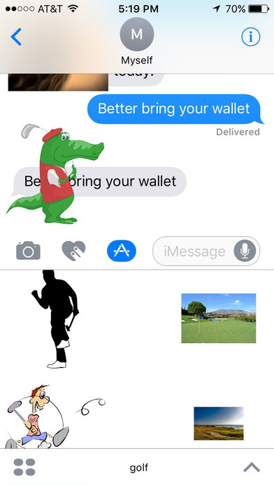 Golf Stickers for iMessage screenshot 4