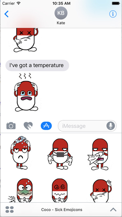 Coco - Sick Emojicons Sticker for iMessage screenshot 3