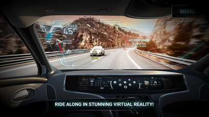 Wind River - Self Driving car in VR for Cardboard screenshot 2