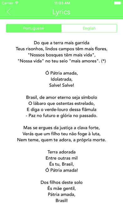 Brazil National Anthem screenshot 3