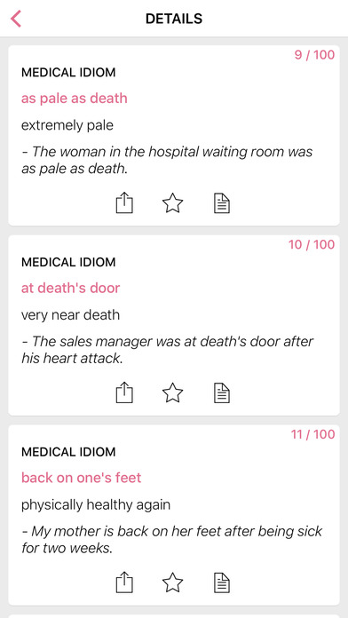 Medical Body idioms in English screenshot 2