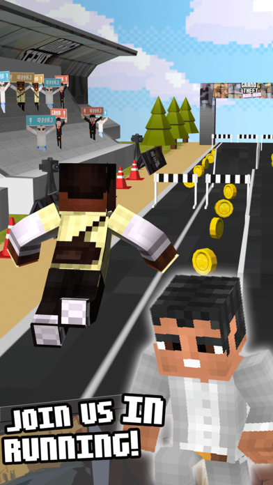 3D Block Skins Running Run Super Theft screenshot 2