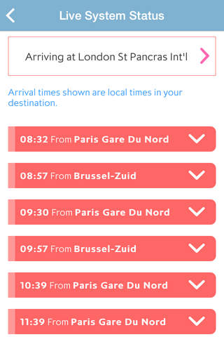 EuroStar Timetable screenshot 3
