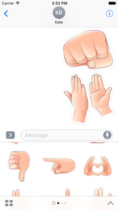 Hand Gestures Stickers for iMessage screenshot 3