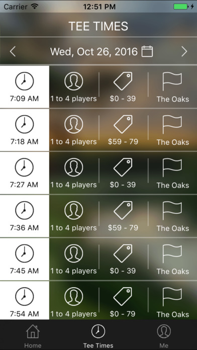 The Oaks Golf Tee Times screenshot 3