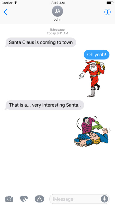 SUPERHERo : Ripped Santa for iMessage screenshot 2